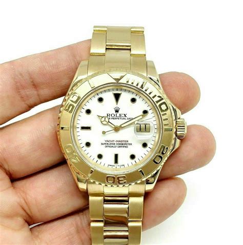 solid gold rolex yacht master|rolex yacht master price list.